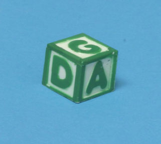 Dollhouse Miniature Alphabet Block, 1/2", Assorted